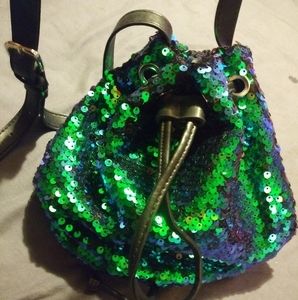Sequin Hobo Bucket Purse